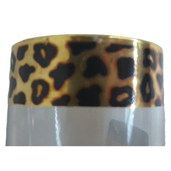 Vintage Circleware Leopard Print Old Fashioned Glass Made In Italy Set of 4 READ - Picture 3 of 6